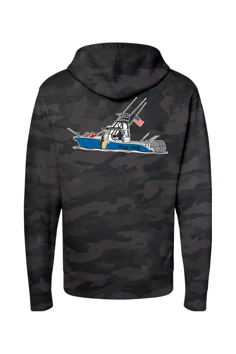 Hogs Only Boat logo X Police flag Sweatshirt