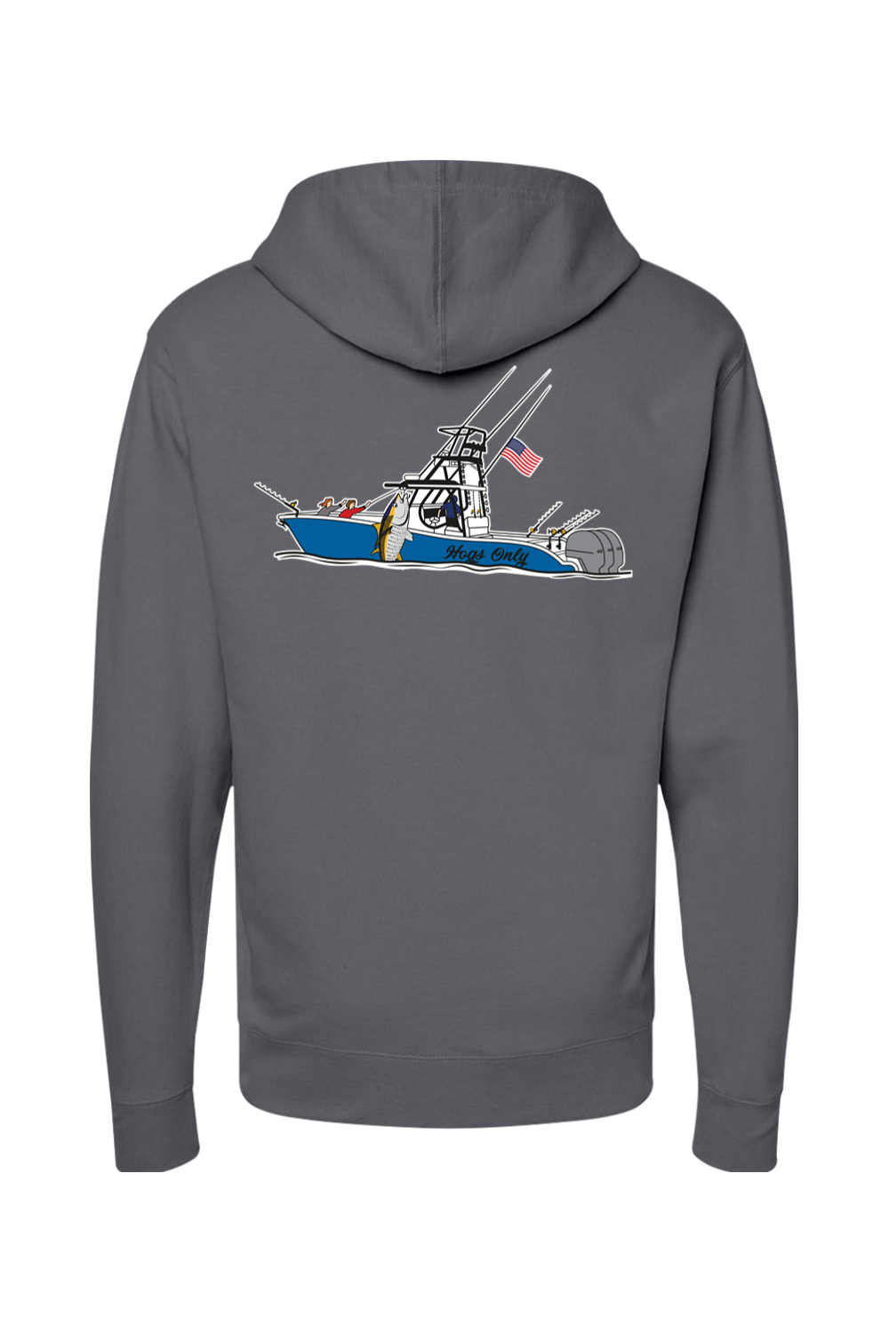 Hogs Only Boat logo X Police flag Sweatshirt