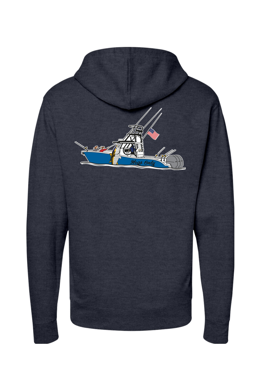 Hogs Only Boat logo X Police flag Sweatshirt