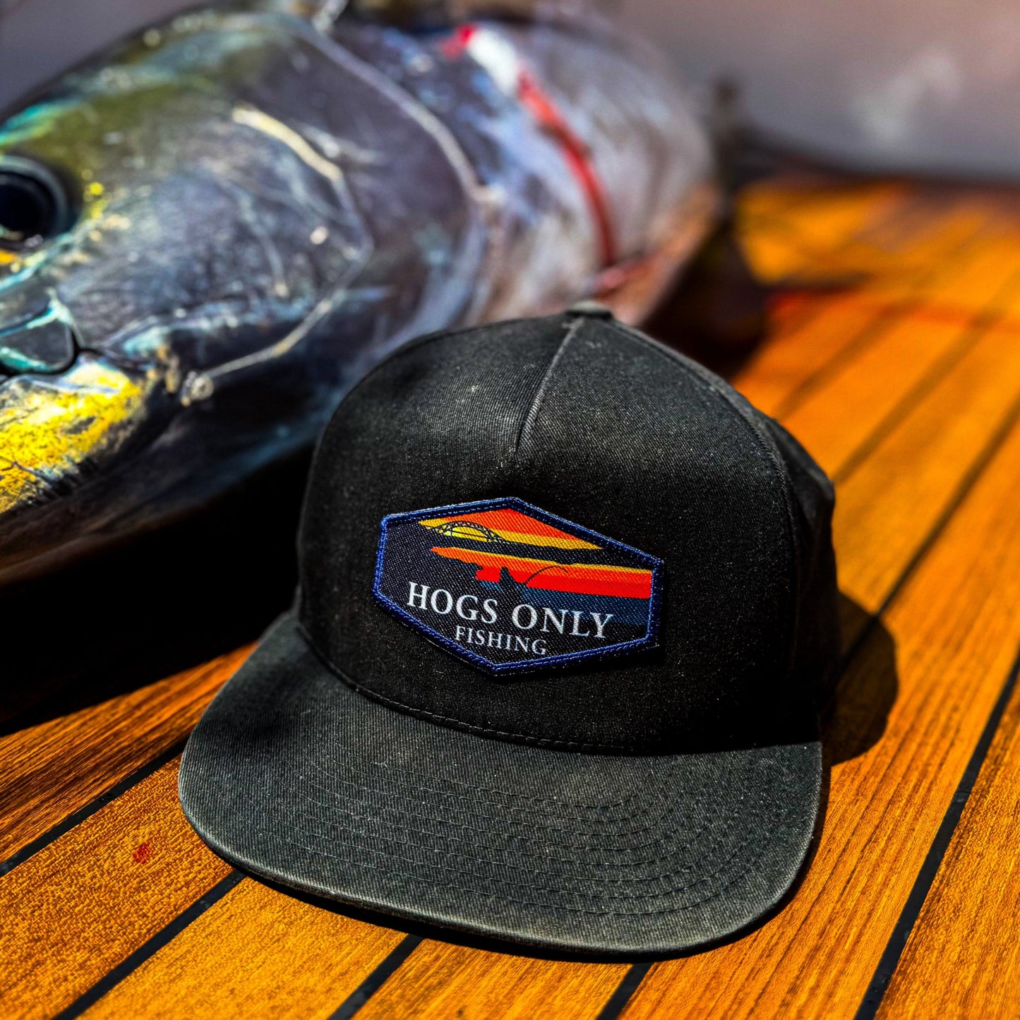 Hogs Only Flat Brim hat