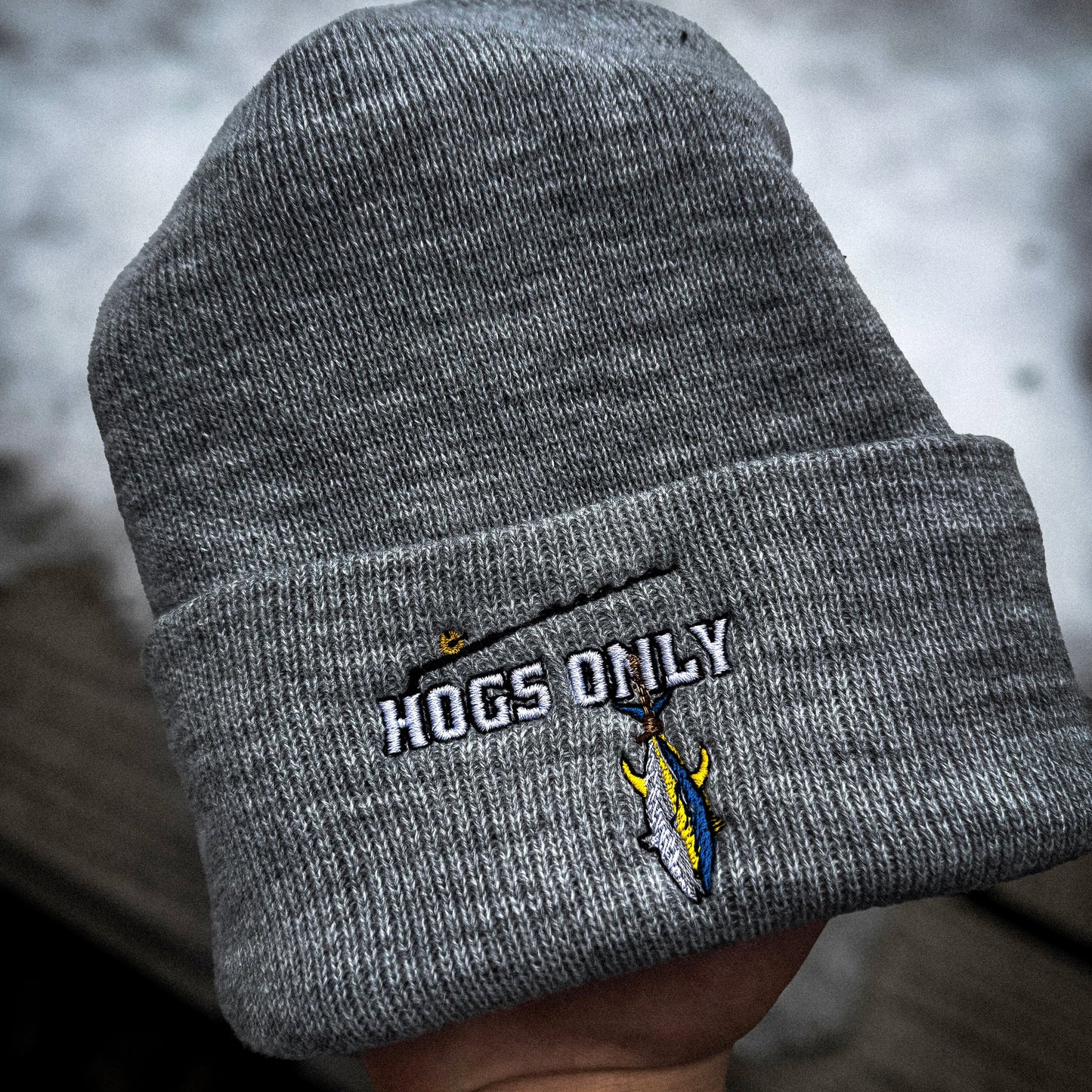 Hogs Only Embroidery Beanie