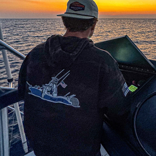 Hogs Only Boat logo X Police flag Sweatshirt